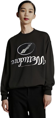 WE11DONE FW22 黑色反轉Logo長袖中性圓領衫。 WD-TS3-22-812-U-BK Lookbook WE11DONE FW22 黑色反轉Logo長袖中性圓領衫。 WD-TS3-22-812-U-BK