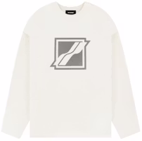 WE11DONE FW22 Ivory White Logo Crewneck Unisex Long Sleeve Sweatshirt WD-TT3-22-712-U-IV WE11DONE FW22 Ivory White Logo Crewneck Unisex Long Sleeve Sweatshirt WD-TT3-22-712-U-IV