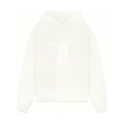 WE11DONE FW22 Ivory White Unisex Sweatshirt with Bear Graphic Print WD-TH3-22-727-U-IV