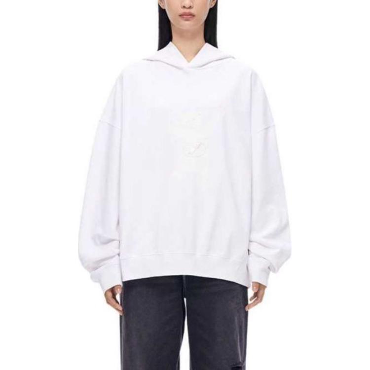 WE11DONE FW22 Ivory White Unisex Sweatshirt with Bear Graphic Print WD-TH3-22-727-U-IV 圖 4