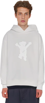 WE11DONE FW22 Ivory White Unisex Sweatshirt with Bear Graphic Print WD-TH3-22-727-U-IV Details for WE11DONE FW22 Ivory White Unisex Sweatshirt with Bear Graphic Print WD-TH3-22-727-U-IV