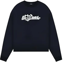 WE11DONE FW22 Letter Logo Crewneck Sweatshirt Unisex Black WD-TT3-22-797-U-BK WE11DONE FW22 Letter Logo Crewneck Sweatshirt Unisex Black WD-TT3-22-797-U-BK