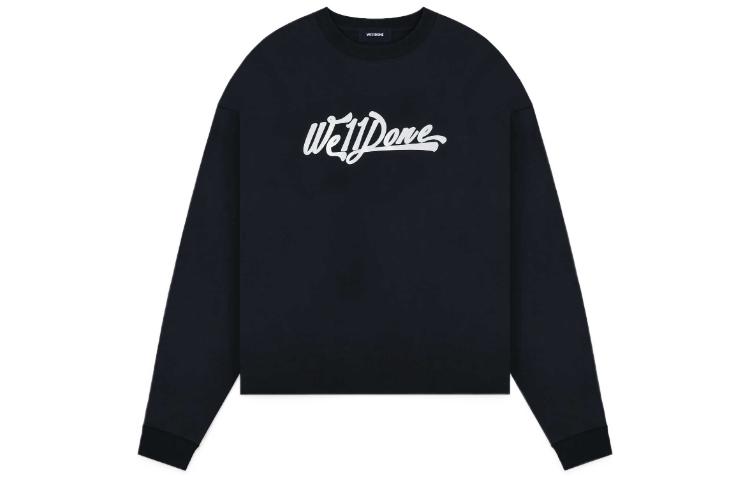 Order WE11DONE FW22 レターロゴ クルーネック スウェットシャツ ユニセックス ブラック WD-TT3-22-797-U-BK