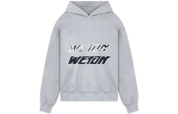 WE11DONE FW22 Letter Logo Print Pullover Sweatshirt Unisex Gray WD-TH3-22-776-U-MG
