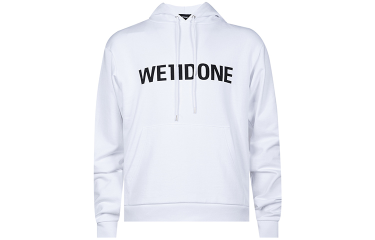 Order WE11DONE FW22 Letter Logo Print White Hoodie Unisex. WD-TH3-22-845-U-WH