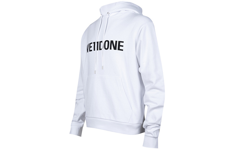 Shop WE11DONE FW22 Letter Logo Print White Hoodie Unisex. WD-TH3-22-845-U-WH