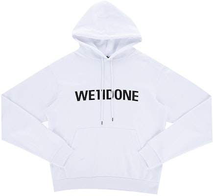 WE11DONE FW22 Letter Logo Print White Hoodie Unisex. WD-TH3-22-845-U-WH Details for WE11DONE FW22 Letter Logo Print White Hoodie Unisex. WD-TH3-22-845-U-WH