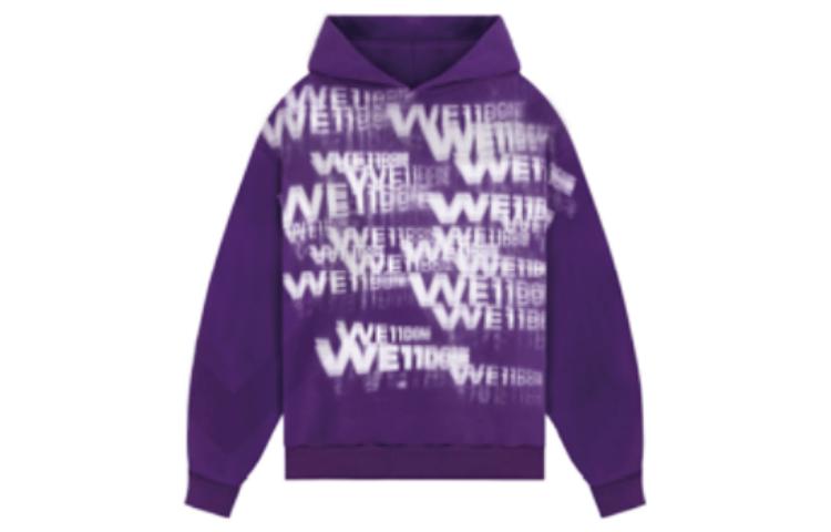 WE11DONE FW22 Letter Print Sweatshirt Unisex Purple WD-TH3-22-803-U-PP