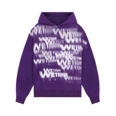 WE11DONE FW22 Letter Print Sweatshirt Unisex Purple WD-TH3-22-803-U-PP