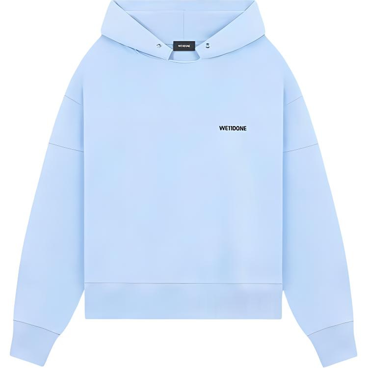 WE11DONE FW22 Light Blue Logo Hoodie Unisex Gift Box Edition WD-TH3-22-867-U-SK