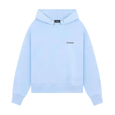 WE11DONE FW22 Light Blue Logo Hoodie Unisex Gift Box Edition WD-TH3-22-867-U-SK