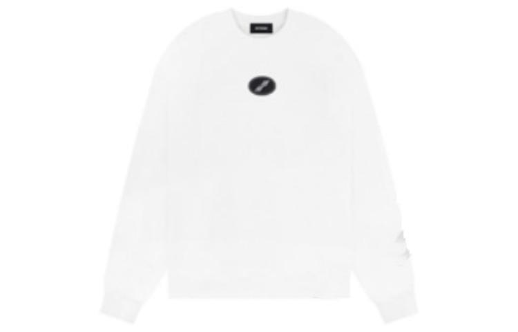 Order WE11DONE FW22 Logo Patch 中性白色長袖圓領衛衣 WD-TS3-22-719-U-WH