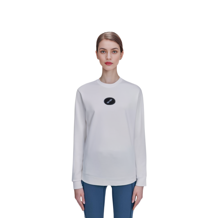 Lookbook WE11DONE FW22 Logo Patch 中性白色長袖圓領衛衣 WD-TS3-22-719-U-WH