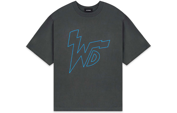Lookbook WE11DONE FW22 Logo印花宽松灰色男女同款长袖T恤 WD-TT3-22-785-M-CH