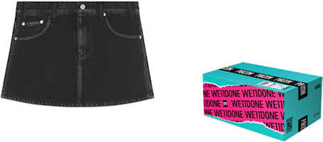 Purchase WE11DONE FW22 低腰水洗黑色牛仔裙 禮盒版 WD-DS3-22-372-W-BK
