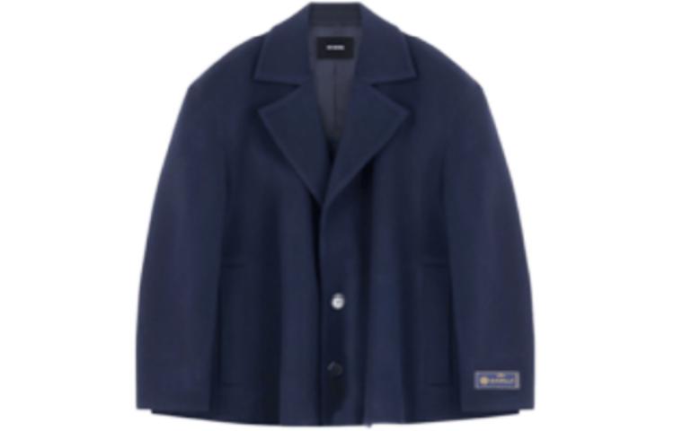 WE11DONE FW22 Minimalist Single-Breasted Blue Jacket WD-CT3-22-023-M-NV