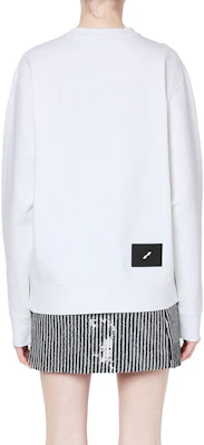 WE11DONE FW22 薄荷綠標誌白色中性款圓領長袖上衣 WD-TS1-21-504-U-IV Shop WE11DONE FW22 薄荷綠標誌白色中性款圓領長袖上衣 WD-TS1-21-504-U-IV