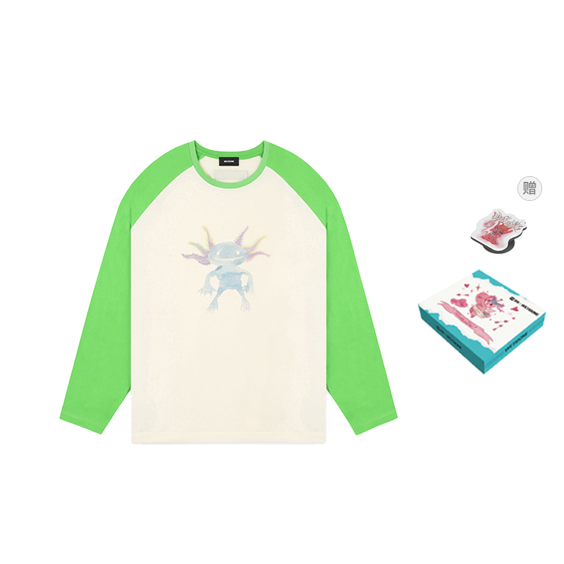 WE11DONE FW22 Monster Graphic Long Sleeve T-Shirt Beige Unisex WD-TT0-21-511-U-GR