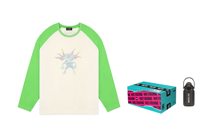 Cheap WE11DONE 秋冬22怪兽图案长袖T恤 米色 中性 WD-TT0-21-511-U-GR