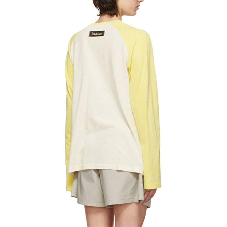 Lookbook WE11DONE 秋冬款怪獸墨水長袖T恤黃色 男女款秋季系列 WD-TT0-21-511-U-YE