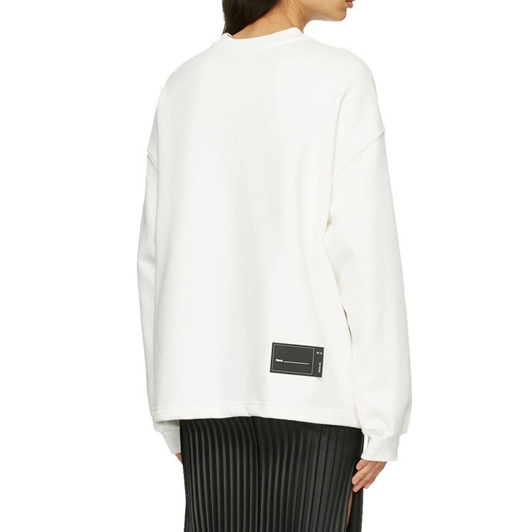 Sizing WE11DONE FW22 Multi-Logo Oversized Crewneck Sweatshirt Unisex White. WD-TP5-19-114-U-WH