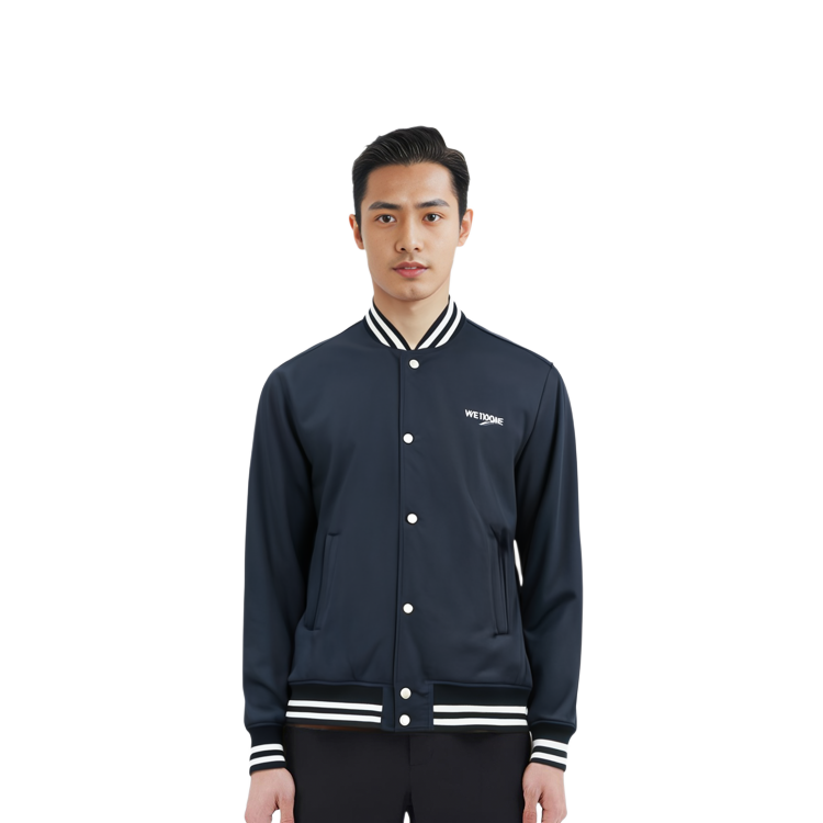 WE11DONE FW22 Navy Blue Striped Button-Up Baseball Jacket Unisex. WD-JP3-22-030-U-NV 圖 5
