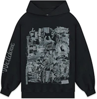 WE11DONE FW22 Oversized Printed Hoodie Unisex - Black WD-TH3-22-744-U-BK WE11DONE FW22 Oversized Printed Hoodie Unisex - Black WD-TH3-22-744-U-BK