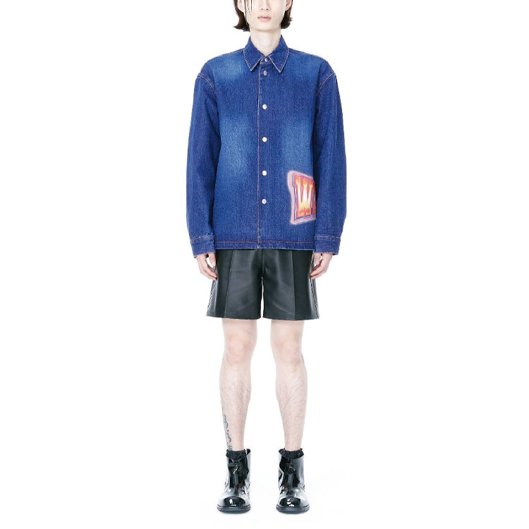 WE11DONE FW22 Oversized Washed Denim Jacket Unisex Blue. WD-DJ3-22-312-U-BL 圖 4