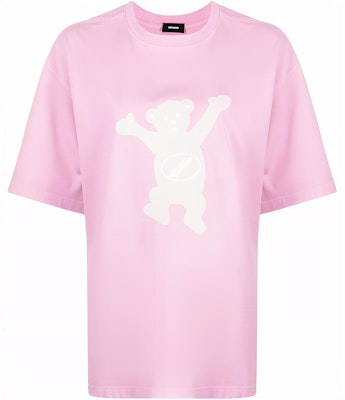 WE11DONE FW22 Pink Cartoon Print Crewneck Unisex Casual T-Shirt WD-TT3-22-715-U-PK Order WE11DONE FW22 Pink Cartoon Print Crewneck Unisex Casual T-Shirt WD-TT3-22-715-U-PK