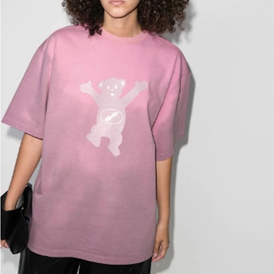 WE11DONE FW22 Pink Cartoon Print Crewneck Unisex Casual T-Shirt WD-TT3-22-715-U-PK Shop WE11DONE FW22 Pink Cartoon Print Crewneck Unisex Casual T-Shirt WD-TT3-22-715-U-PK