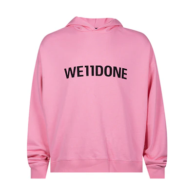 WE11DONE FW22 Pink Pullover Sweatshirt with Logo Patch Unisex WD-TH3-22-846-U-PK