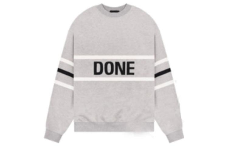 WE11DONE FW22 Pullover Sweatshirt Unisex Gray with Logo Graphics WD-TS3-22-824-U-MG