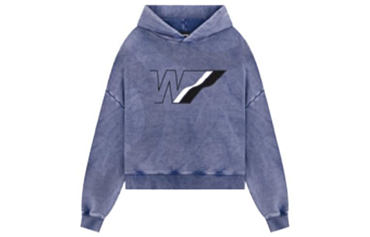 WE11DONE FW22 Purple Logo Print Sweatshirt Unisex WD-TH3-22-708-U-NV
