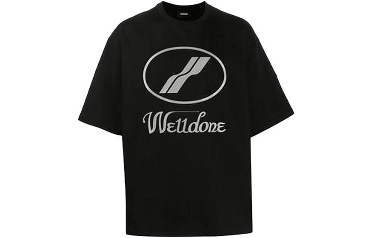 WE11DONE FW22 Reflective Logo Graphic T-Shirt Unisex with Gift Box WD-TP5-19-930-BK