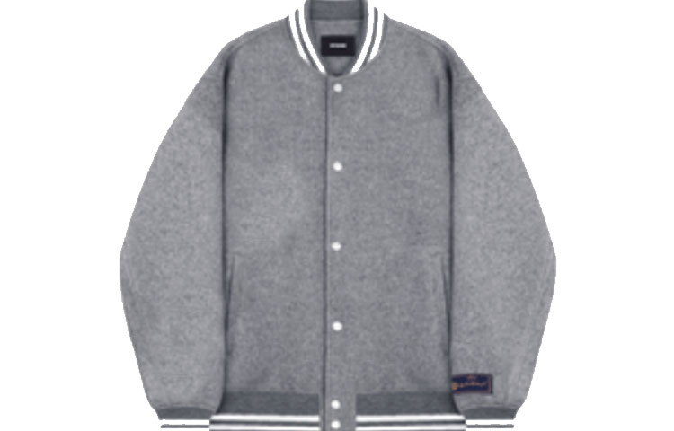 WE11DONE FW22 Single-Breasted Colorblock Striped Jacket Men’s Dark Gray WD-JP3-22-029-U-MG