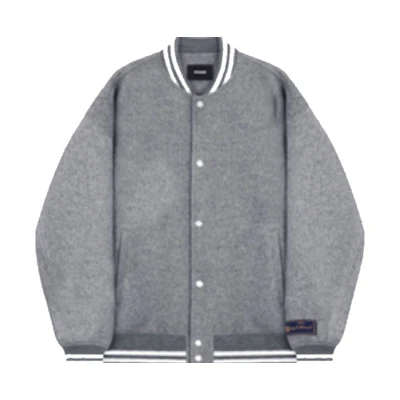 WE11DONE FW22 Single-Breasted Colorblock Striped Jacket Men’s Dark Gray WD-JP3-22-029-U-MG