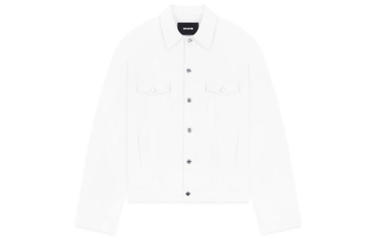 WE11DONE FW22 Solid Color Collar Long-Sleeve Jacket Unisex - White WD-DJ3-22-377-U-WH