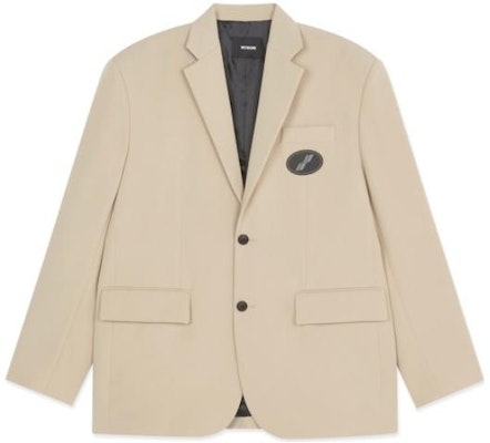 WE11DONE FW22 솔리드 컬러 로고 프린트 싱글 브레스티드 블레이저 유니섹스 오프화이트 WD-JK4-20-715-U-BG Order WE11DONE FW22 솔리드 컬러 로고 프린트 싱글 브레스티드 블레이저 유니섹스 오프화이트 WD-JK4-20-715-U-BG