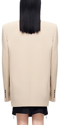 WE11DONE FW22 솔리드 컬러 로고 프린트 싱글 브레스티드 블레이저 유니섹스 오프화이트 WD-JK4-20-715-U-BG Shop WE11DONE FW22 솔리드 컬러 로고 프린트 싱글 브레스티드 블레이저 유니섹스 오프화이트 WD-JK4-20-715-U-BG