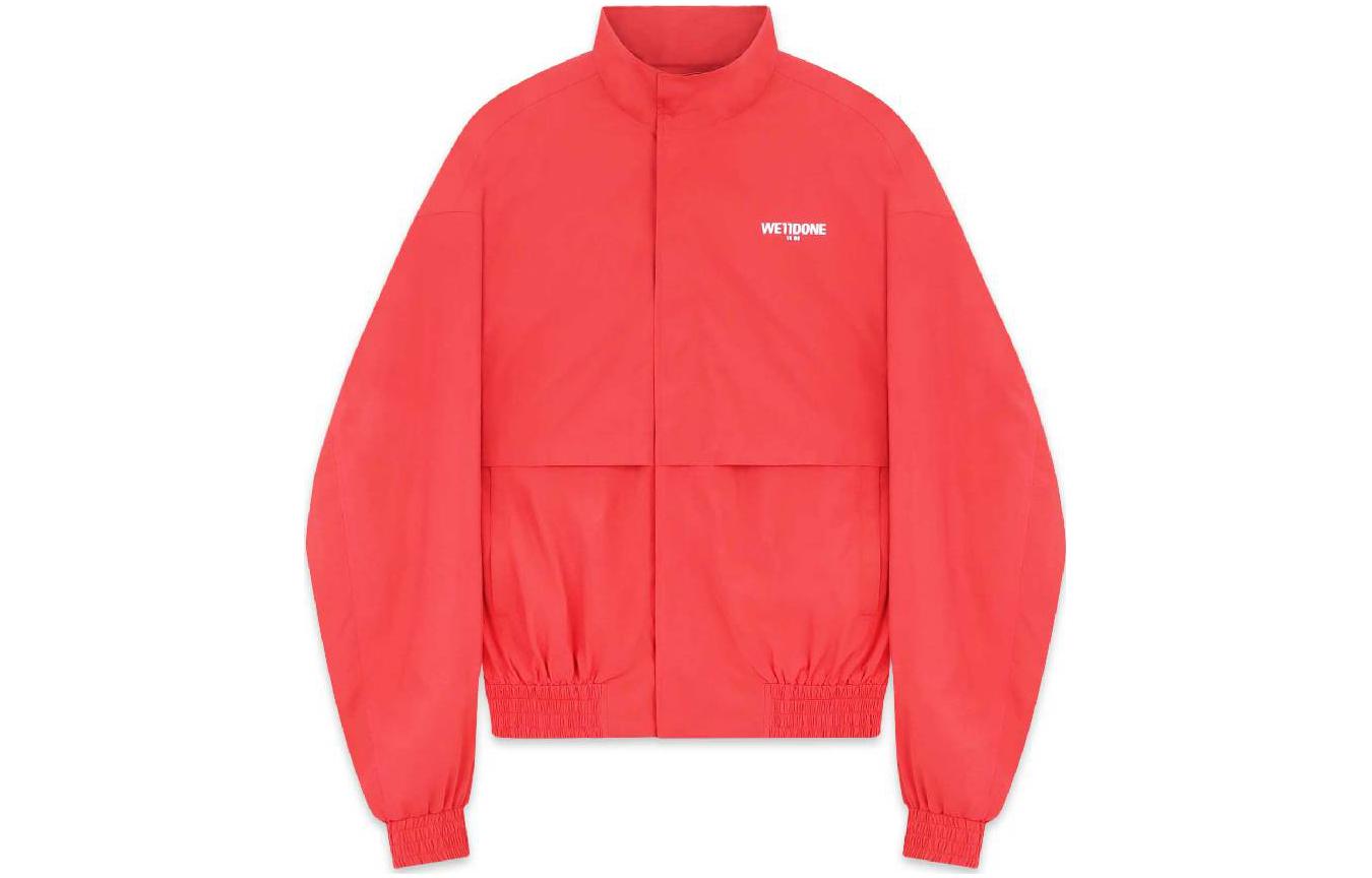 WE11DONE FW22 Solid Color Zip-Up High Collar Casual Jacket Unisex WD-JP3-22-075-U-RD