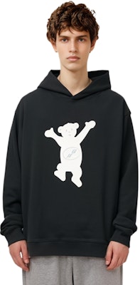 WE11DONE FW22 Sudadera con Capucha Negra Unisex Estampado Oso Teddy. WD-TH3-22-723-U-BK Sizing WE11DONE FW22 Sudadera con Capucha Negra Unisex Estampado Oso Teddy. WD-TH3-22-723-U-BK