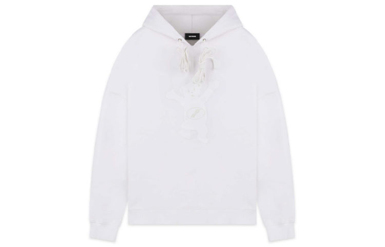 Order WE11DONE FW22 Teddy Bear Graphic Unisex Hoodie White WD-TH8-20-102-U-WH