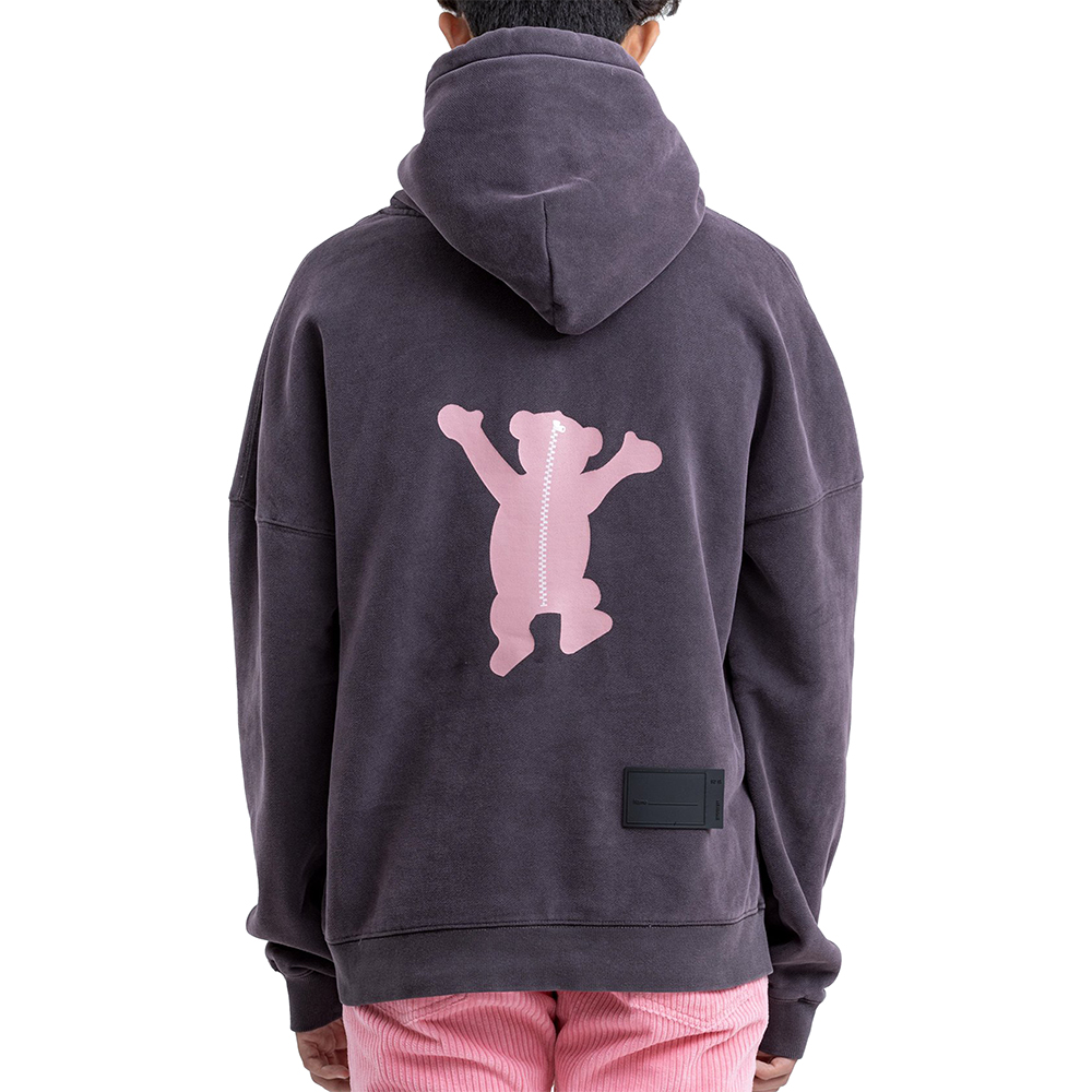 Purchase WE11DONE FW22 Teddy Bear Print Fleece Hoodie Charcoal Unisex Winter Apparel. WD-TH8-20-102-U-CH