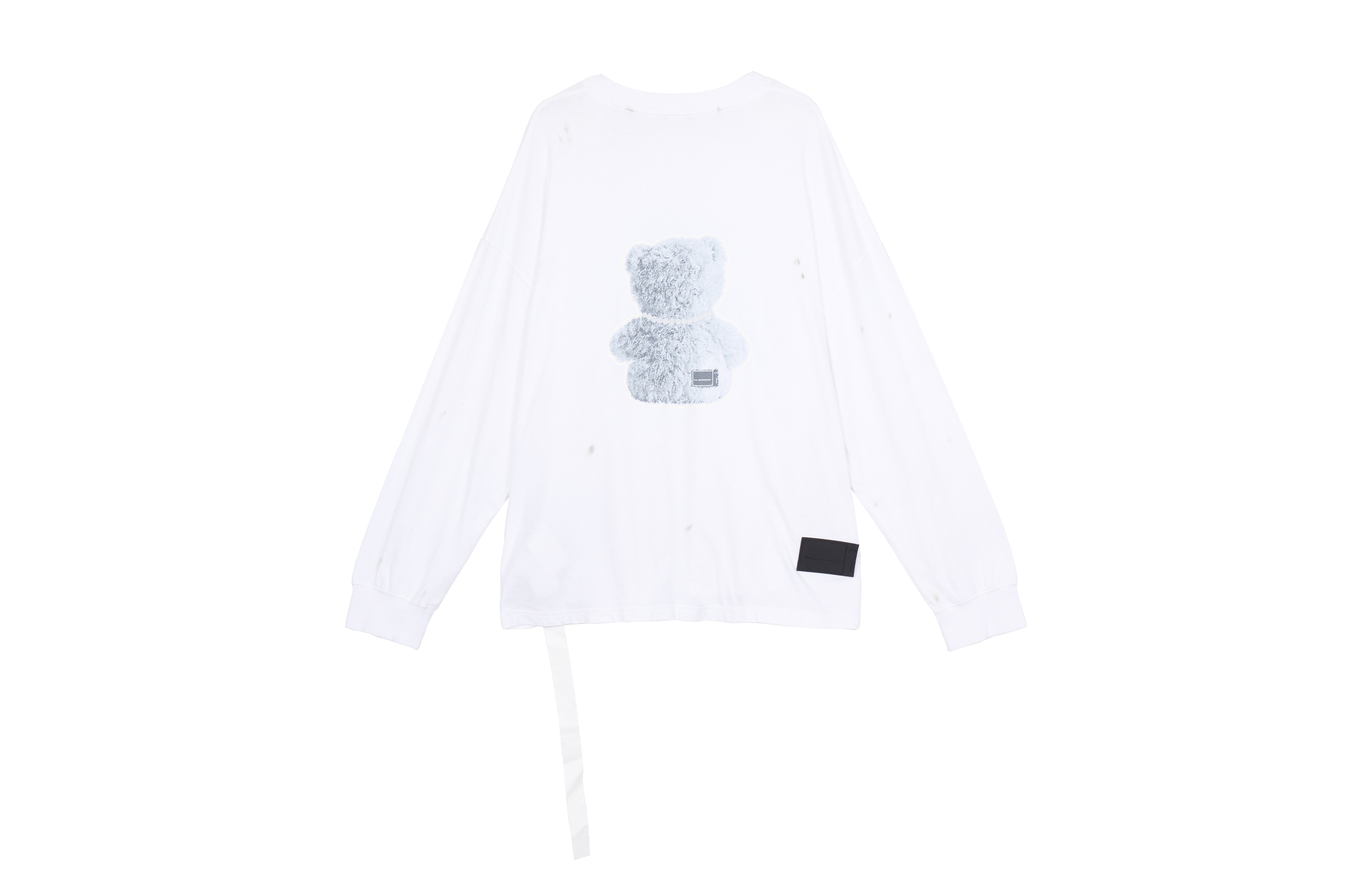 WE11DONE FW22 Teddy Bear Print Unisex Long Sleeve Sweatshirt White WD-TT9-20-116-U 圖 3