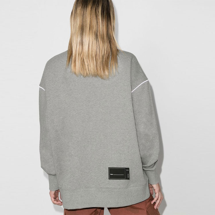 WE11DONE FW22 Unisex 3M Reflective Logo Print Long Sleeve Sweatshirt Grey. WD-SS5-19-048-MG 圖 4