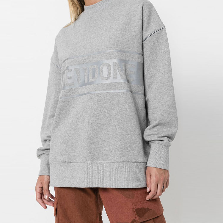 WE11DONE FW22 Unisex 3M Reflective Logo Print Long Sleeve Sweatshirt Grey. WD-SS5-19-048-MG 圖 5