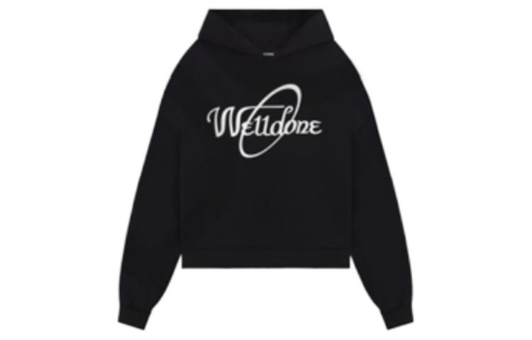 WE11DONE FW22 Unisex Black Crewneck Sweatshirt with Chest Logo Print WD-TH3-22-813-U-BK 圖 2