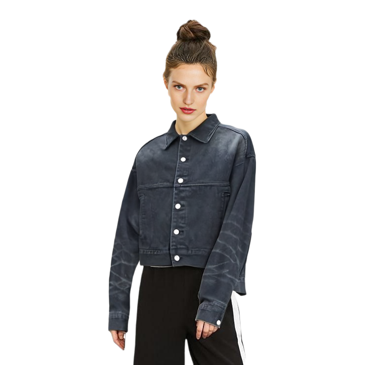 WE11DONE FW22 Unisex Black Denim Jacket with Collared Long Sleeves WD-DJ3-22-376-U-BK 圖 3