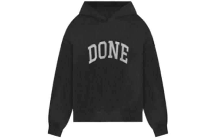 WE11DONE FW22 Unisex Black Hoodie with Letter Logo Design WD-TH3-22-722-U-BK
