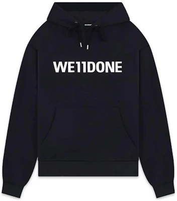 WE11DONE FW22 男女同款黑色连帽衫 字母Logo印花 WD-TH3-22-845-U-BK Buy WE11DONE FW22 男女同款黑色连帽衫 字母Logo印花 WD-TH3-22-845-U-BK